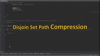 Disjoin set Union path Compression Code