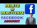PAANO MAG DELETE OR DEACTIVATE NG FACEBOOK ACCOUNT LATEST UPDATE | JOVTV