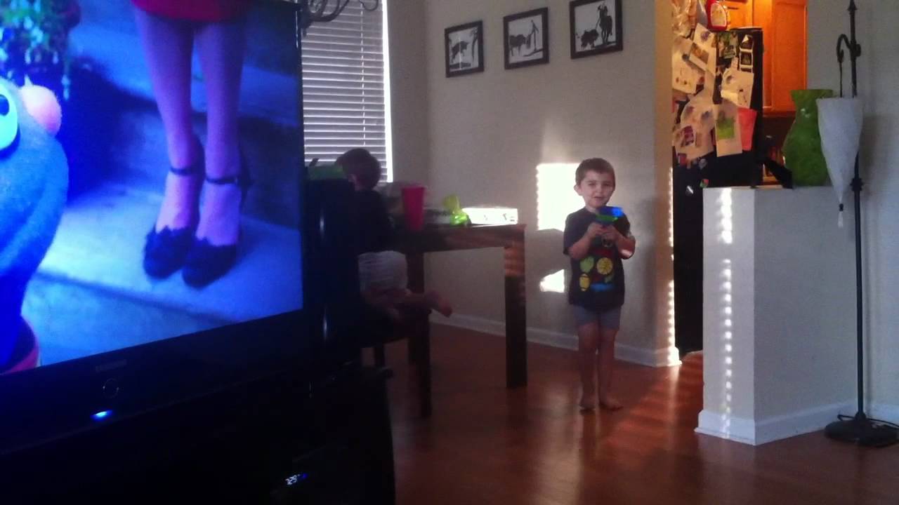 Colin and Owen dance to Pancake Manor Cookie Dance YouTube