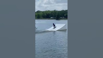Sending it at the cable park #shorts #wakeboard