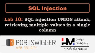 SQL Injection 10 | SQL injection UNION attack, retrieving multiple values in a single column