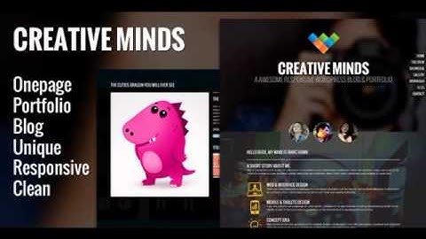 Preview Creative Minds - One Page Portfolio Template PSD C