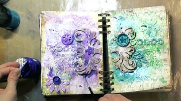 Art journaling youtube hop - mixed media tutorial