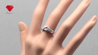 Bije.ru: Изящное кольцо с родиевым покрытием и фианитами Hildred (Хилдред)