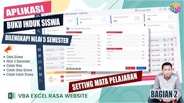 Aplikasi Data Induk  Siswa dan Nilai 5 Semester VBA Excel  #bagian2