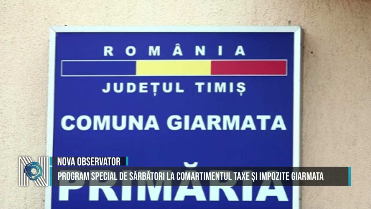 Program special de sărbători la comartimentul taxe și impozite Giarmata