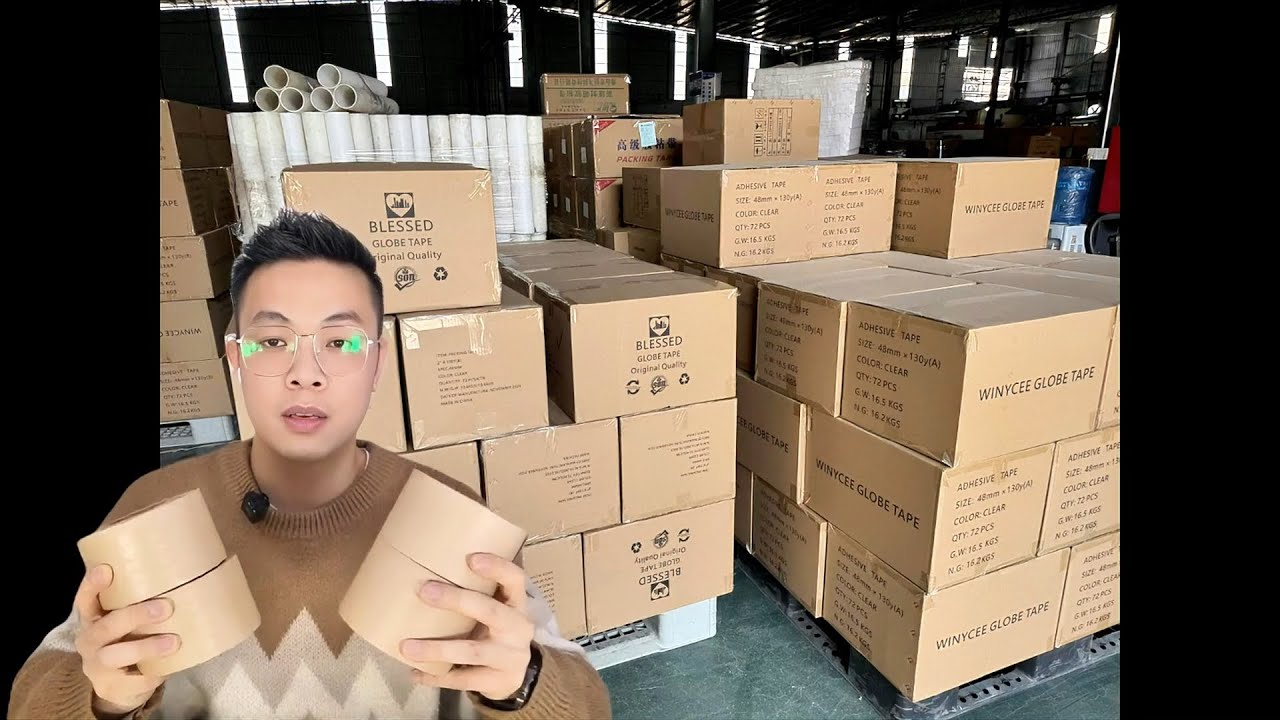 Water reactive paper tape,water activated tape small business,wet shipping tape,1 gummed tape