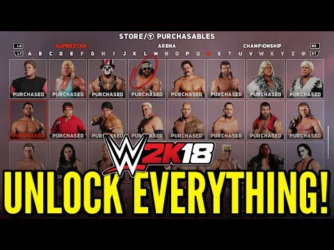 WWE 2K18 - How To Unlock Everything! (#WWE2K18 Tutorial)