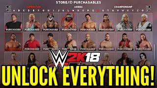 WWE 2K18 - How To Unlock Everything! (#WWE2K18 Tutorial)