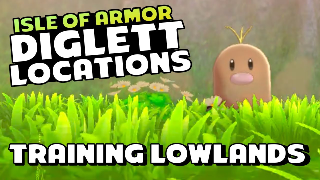 TRAINING LOWLANDS DIGLETT LOCATIONS Pokémon Sword Isle of Armor