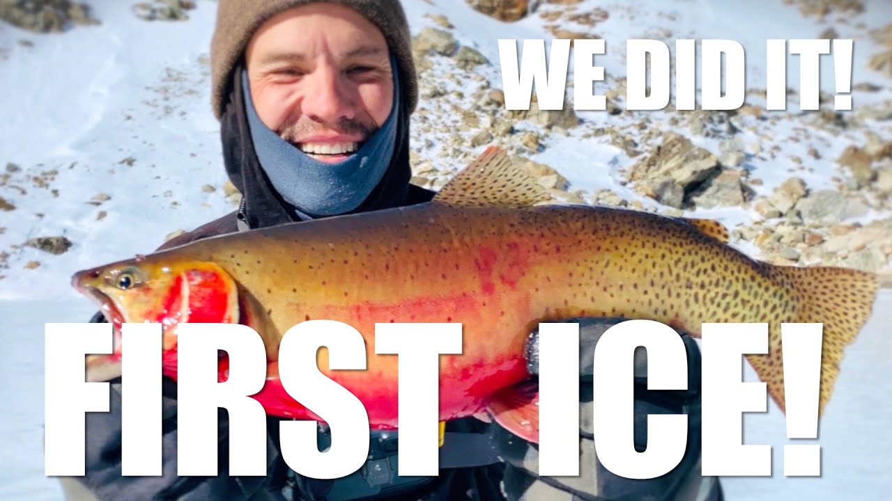 FIRST ICE! Colorado Cutthroat Trout ICE FISHING 2023/24 EPIC 8 Mile Hike To The Alpine! We Did