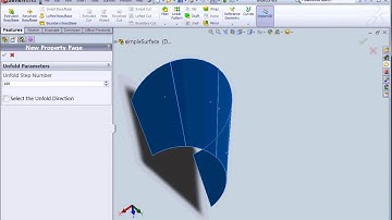 SolidWorks Unfold Four Curved Surfaces Into A Sigle Contour