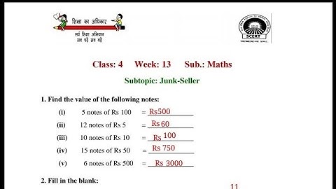 EDMC class 4 Maths Week-13 worksheet || With Solutions || SDMC || SCERT WORKSHEET || DATE 24 Aug 21