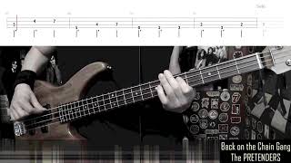 Back On The Chain Gang by The Pretenders - Bass Cover with Tabs Play-Along