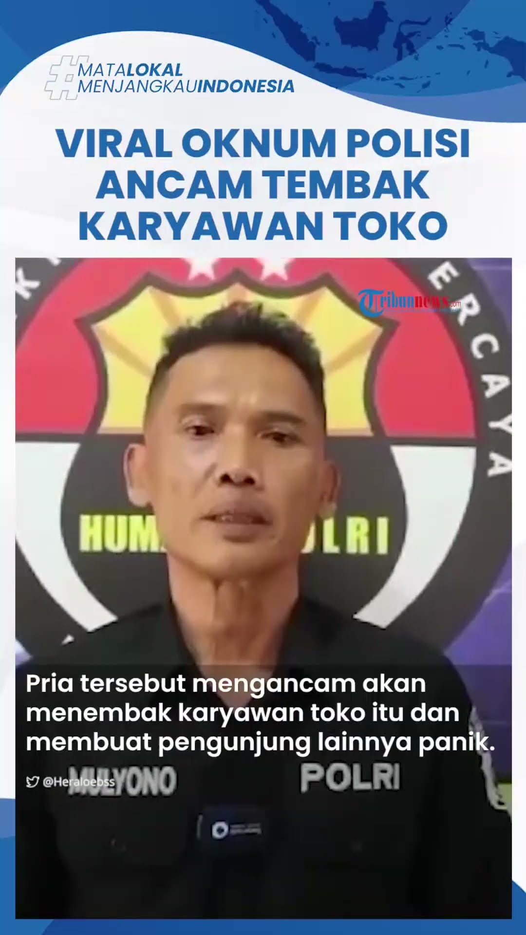 Viral Oknum Polisi Ancam Tembak Karyawan Toko di Tebing Tinggi, Langsung Kabur saat Tahu Direkam
