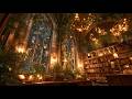 NO MID ROLL ADS Cozy Magical Library In The Rain Fantasy Music And Ambience