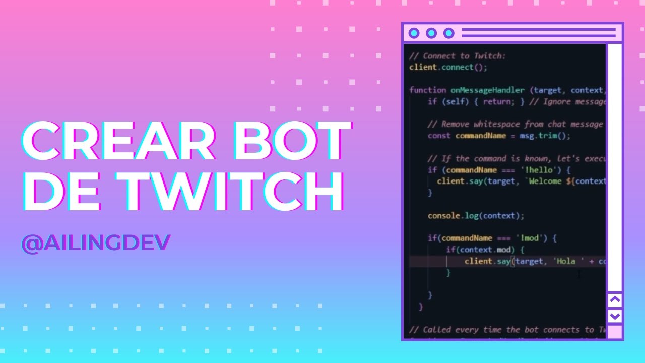 Crea un Bot de Twitch con Nodejs - YouTube