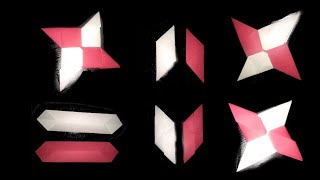 Parallelogram Flicker / Ninja Star (Origami Single Sided Paper)