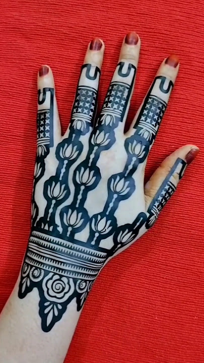 tried affordable meesho mehndi sticker first time/how to use mehndi stencil#mehndisticker#viralshor