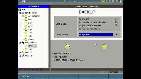 Fagor 8055 CNC full backup restore SD