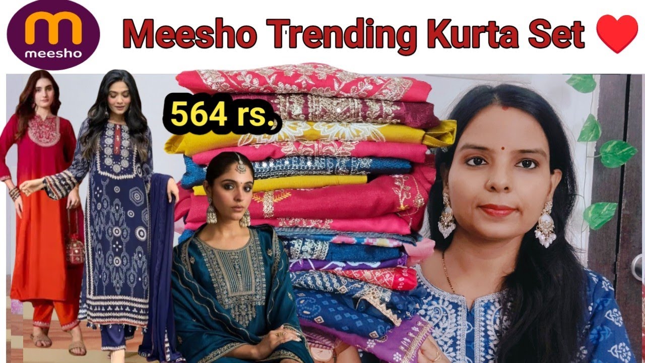 Meesho Trending Kurta Sets For Party & Wedding Wear 564 rs. 