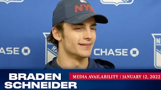 New York Rangers: Braden Schneider Media Availability | Jan. 12, 2022