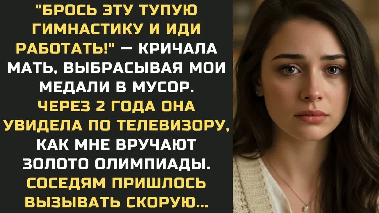＂БРОСЬ ЭТУ ТУПУЮ гимнастику и иди работать!＂ — кричала мать, выбрасывая мои медали в мусор...