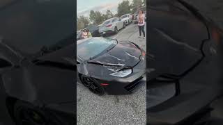 Supercar vs Pickup Truck – Lamborghini Crash in USA