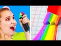 FUNNY DIY SCHOOL HACKS!  Back To School Crafts by 123 Go! Gold