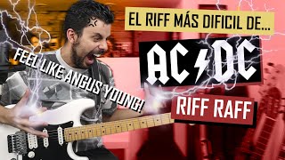 ¡El RIFF más difícil de AC/DC! ¿Eres capaz de tocarlo? Cómo tocar RIFF RAFF Guitarra Tutorial TAB