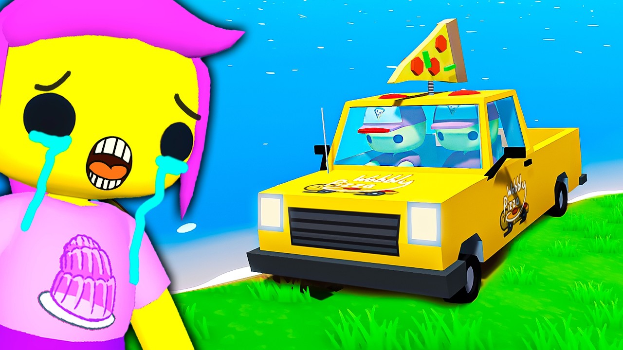 24 HORAS de REPARTIDORES de PIZZA 🍕🚗! (sale mal) - Wobbly Life #42