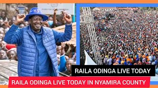 RAILA ODINGA grand Entry in NYAMIRA county || RAIL Big Announcement Today || RAILA Live TODAY