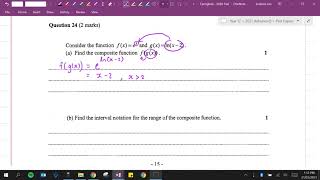 2020 Caringbah Maths Advanced Trial HSC Q24