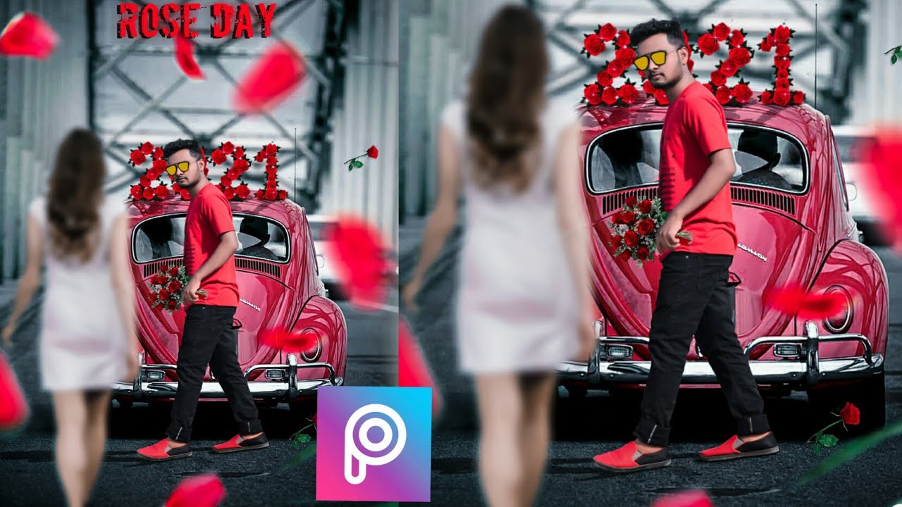 Rose Day Photo Editing Picsart // Valentine's week photo editing tutorial in Hindi 2021
