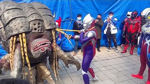Ultraman Tiga vs Gatanothor Cuộc chiến sinh tử của Tiga vs Quái thú Ốc vòi ma (Cosplay)
