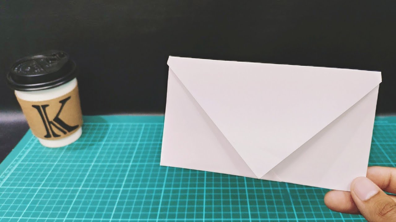 A4簡易紙摺信封 How to make a paper envelope Оригами для письма из листа - YouTube