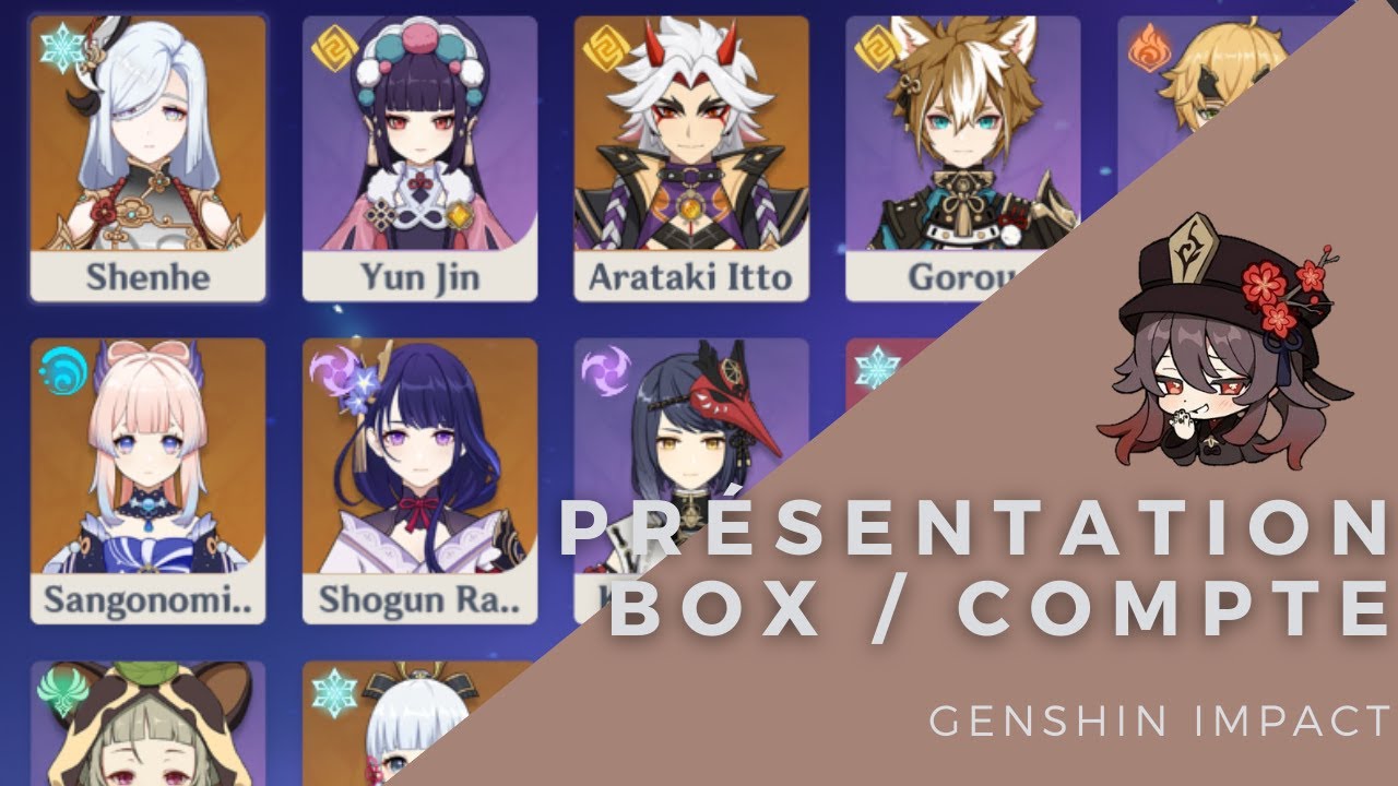 COMPTE GENSHIN IMPACT AR 59, beaucoup de 5* et d'armes EUR 150,00 - FR