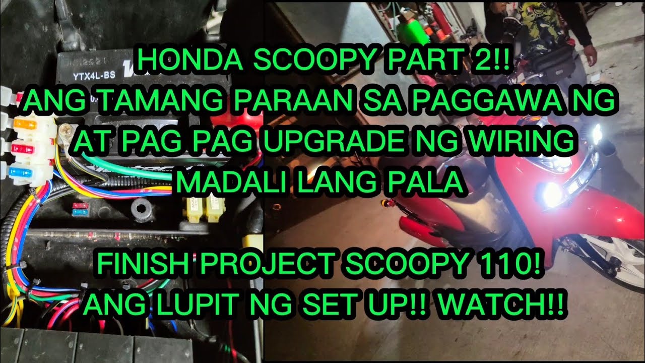 honda scoopy general wiring harness finish project and upgrade harness