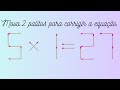 💥 DESAFIO DE RACIOCÍNIO LÓGICO 💥5x1=27 💥 Mova 2 palitos para corrigir a equação. Como fazer?!?!