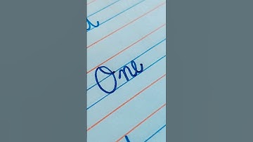 one in cursive| how to write in cursive| #ytshorts #cursive #handwriting #satisfying #shorts #art