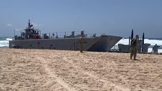 Footage Shows Small Us Military Boat On Beach Near Ashdod