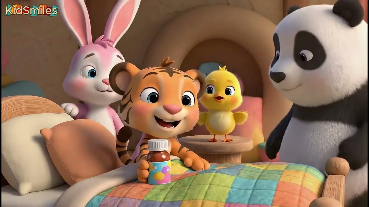 Dr. Panda Helps Tiger Get Better 🐼🩺 | Cute 3D Animation for Kids | KidSmiles 