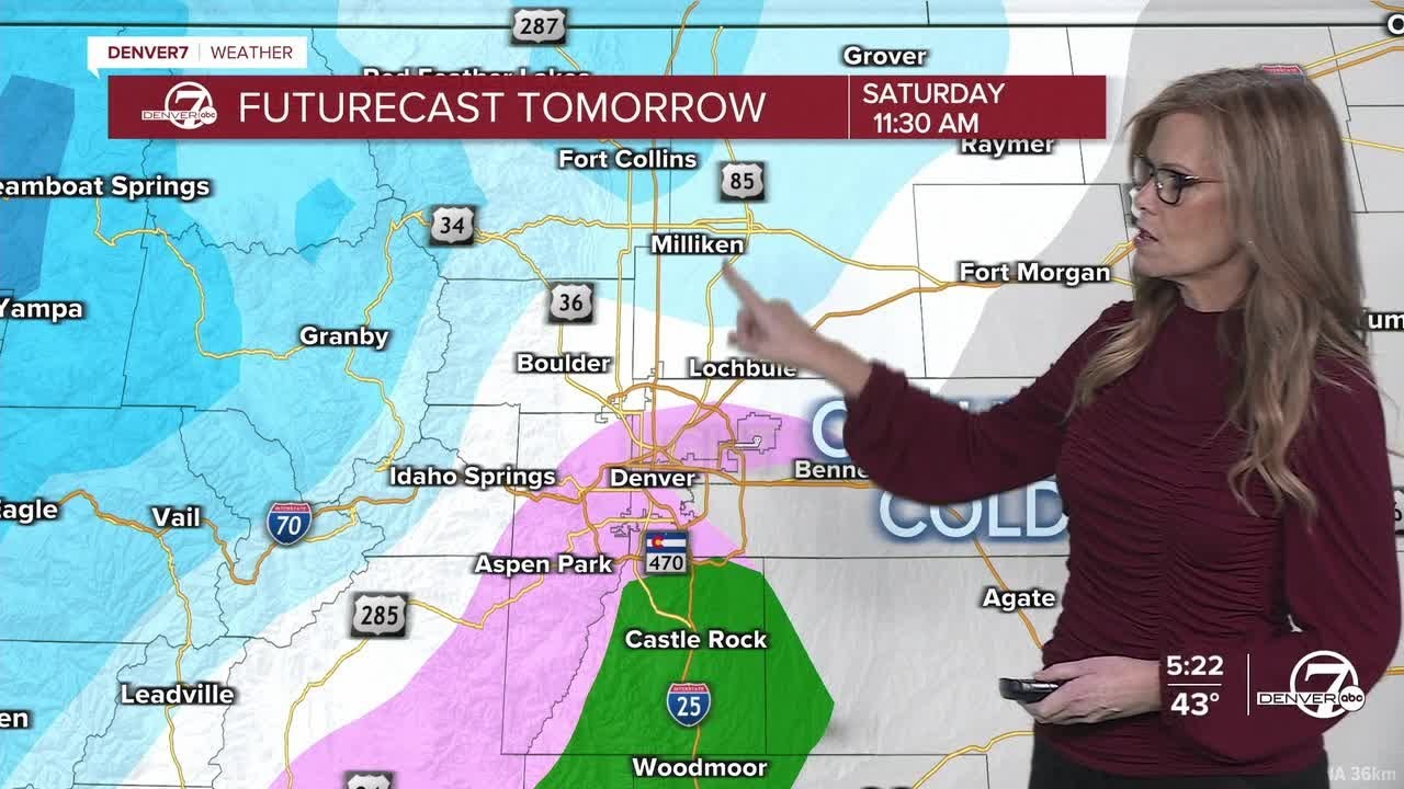 Cold and snowy this weekend, and again next week for Denver - YouTube