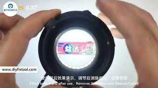 Microscope Illuminator Polarized Ring Light 96 LEDs Remove Glare and Restore Color