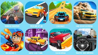 Vehicle Masters,Pick Me Up 3D,Car Stunt Extreme,BB Racing 2,Traffic And Driving,Clean Road,Gameplay! screenshot 5