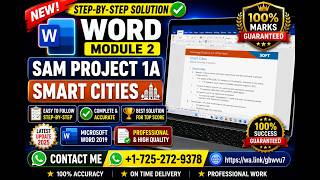 Word Module 2 SAM Project A Smart Cities | Word Module 2 SAM Project 1a