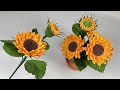 How to make sunflowers with crepe paper icraftpaper handmade paper craft diy sunflowers