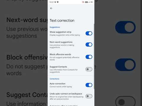 Auto correction || Corrects words while typing || keyboard Settings