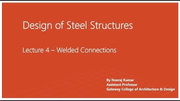 Lecture 4 Welded Connections Part 10   Numerical Solution 3 Part 2