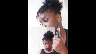 QUICK EASY NATURAL HAIR STYLE/BEGINNER FRIENDLY/UNDER 10 MIN TUORIAL
